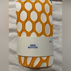 Urban Outfitters Orange Fishnet Tights Stockings New